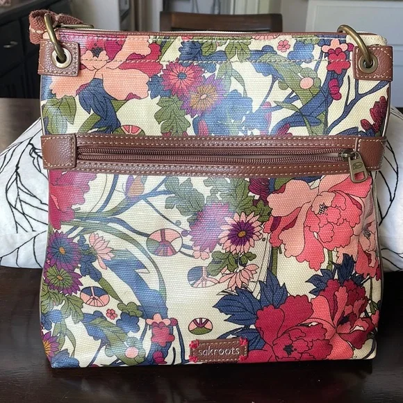 Sakroots Bags Sakroots Purse Flat Crossbody Shoulder Bag Boho Peace Coated Canvas Poshmark